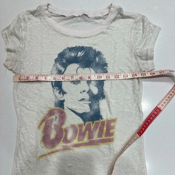Vintage David Bowie Ziggy Stardust sheer rock band T-shirt - Picture 3 of 4